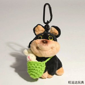 可爱蜜蜂小狗包包挂件女生毛绒公仔钥匙扣玩偶包挂饰